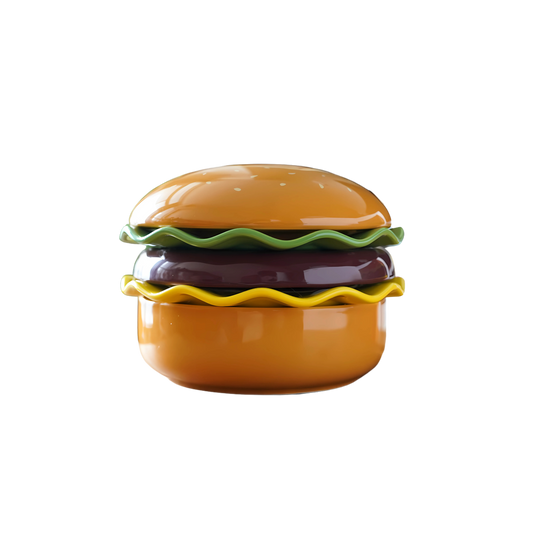 Burger Plate and Bowl Set | 5-Piece Set | Ceramic