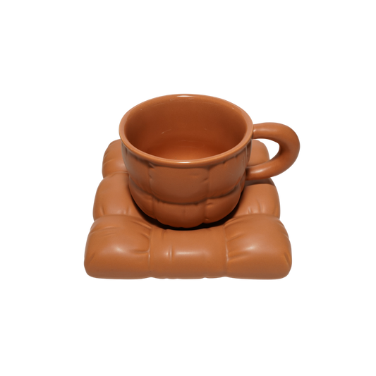 Cushion Ceramic Cup Set (Cocoa)