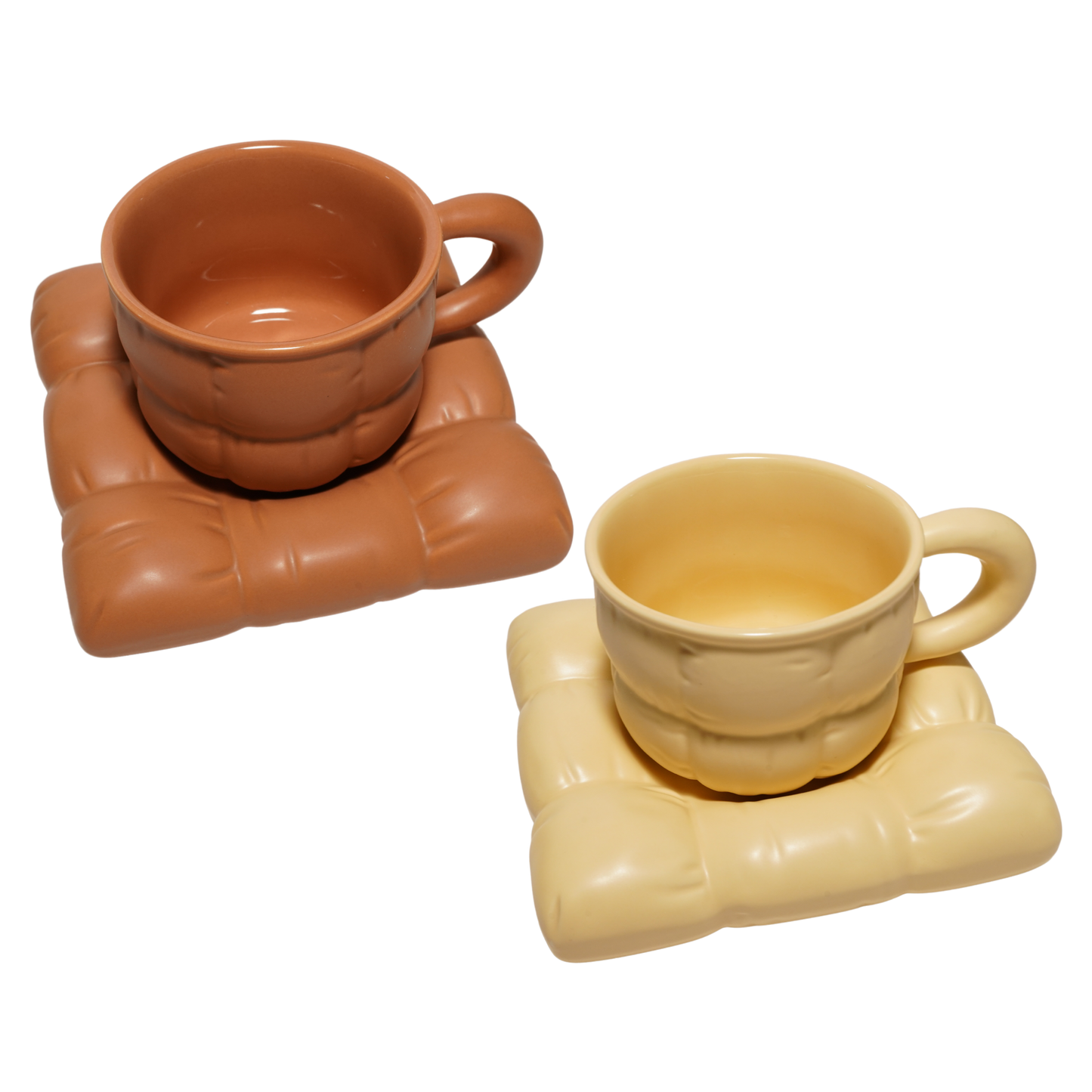 Cushion Ceramic Cup Set (Cocoa)