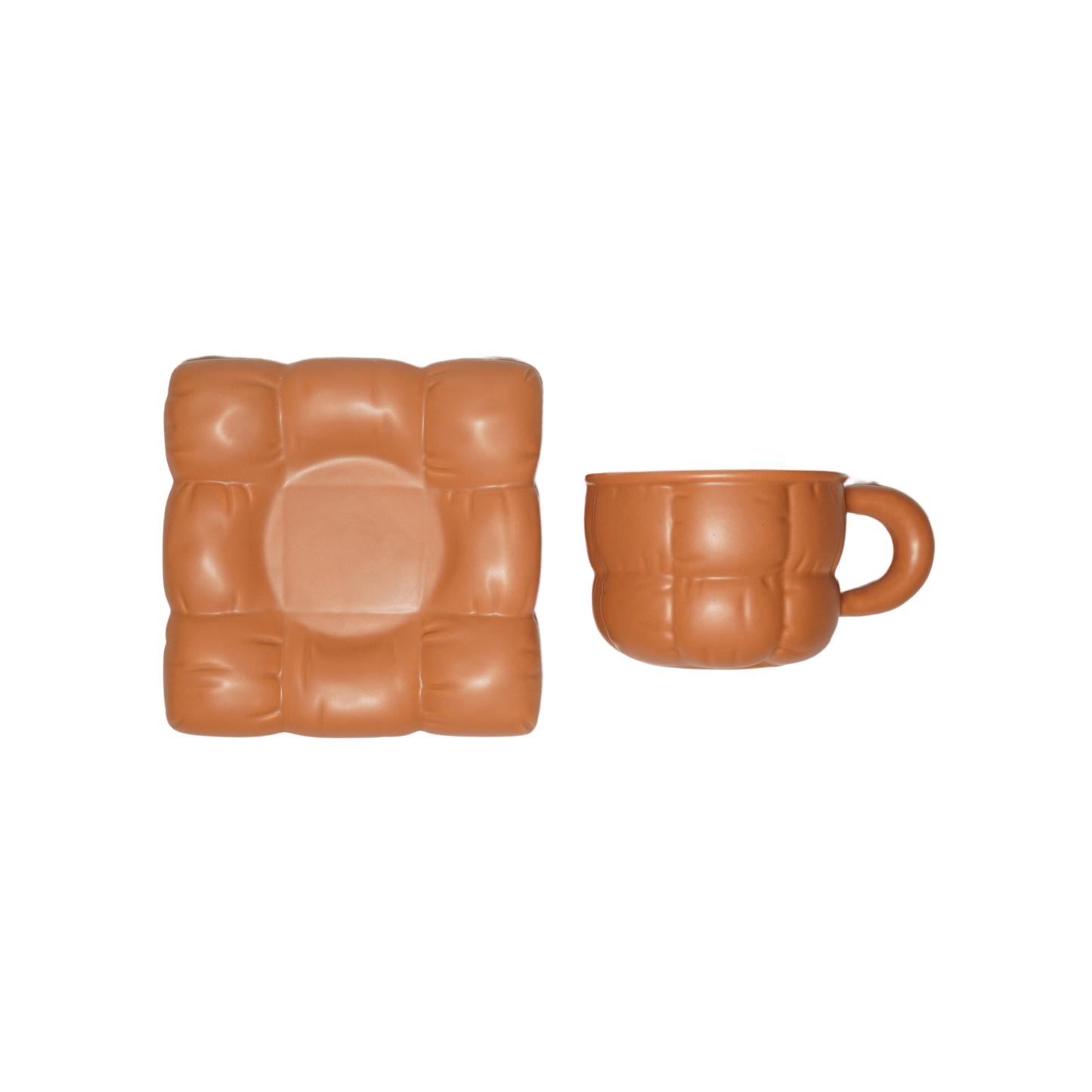 Cushion Ceramic Cup Set (Cocoa)