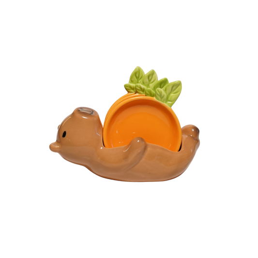 Capybara Ceramic Snack Bowl and Dipping Dish 5-Piece Set