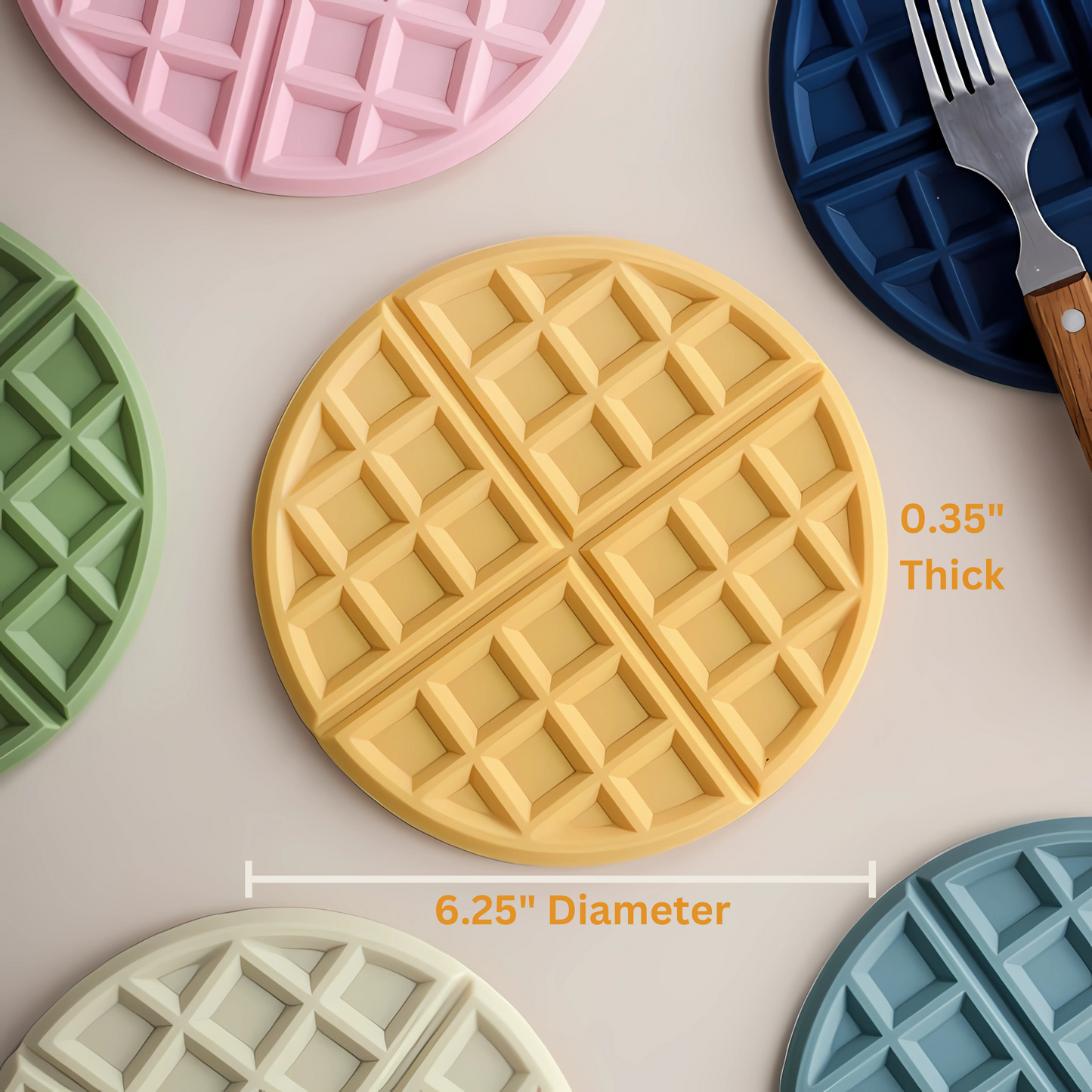 Waffle Silicone Trivets - Classic