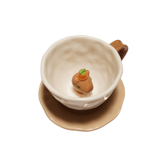 Capybara Cup and Saucer Set