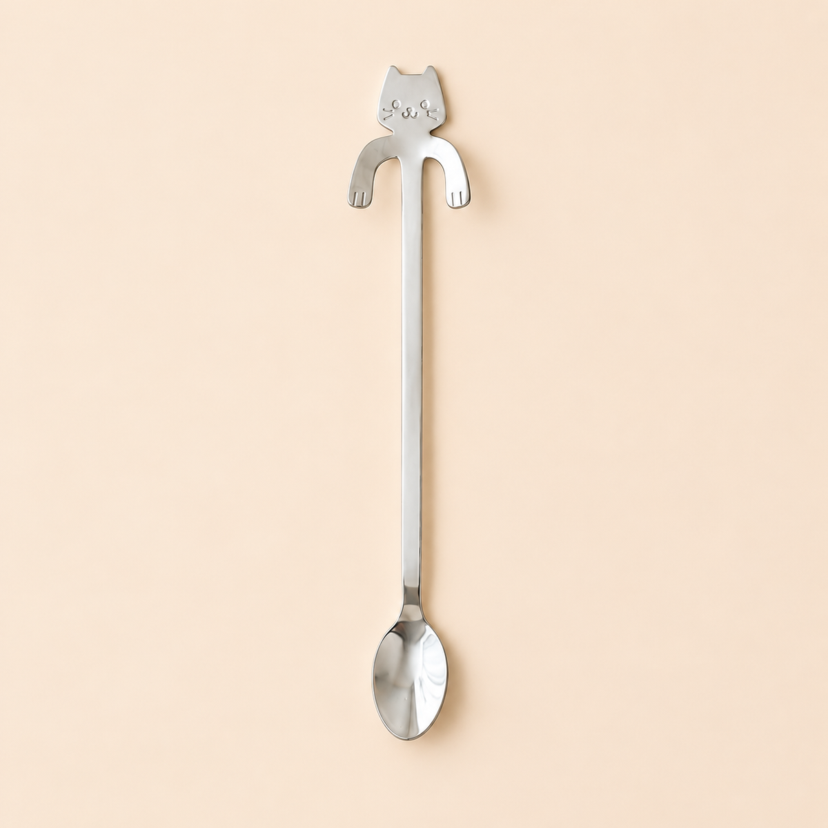 Cat Stainless Steel Coffee Spoon — Hanging Cup Edge Teaspoon