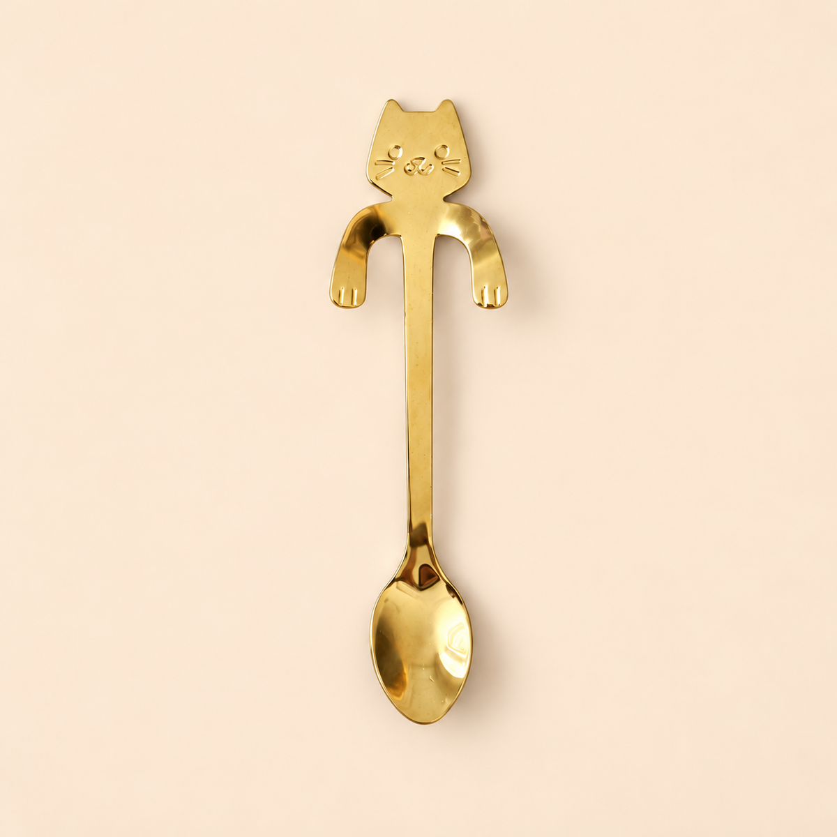 Cat Stainless Steel Coffee Spoon — Hanging Cup Edge Teaspoon