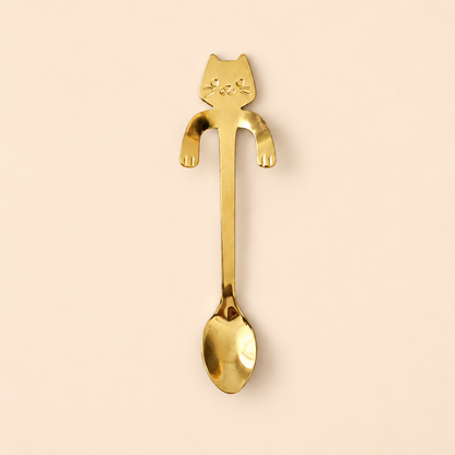 Cat Stainless Steel Coffee Spoon — Hanging Cup Edge Teaspoon
