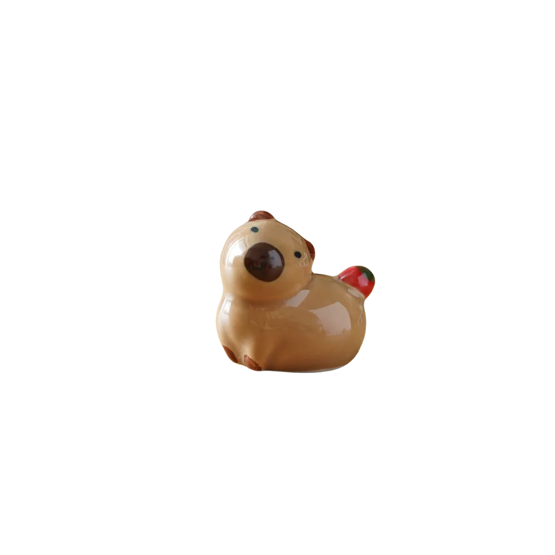 Ceramic Capybara Utensil Rest: Handmade Tableware and Pen holder