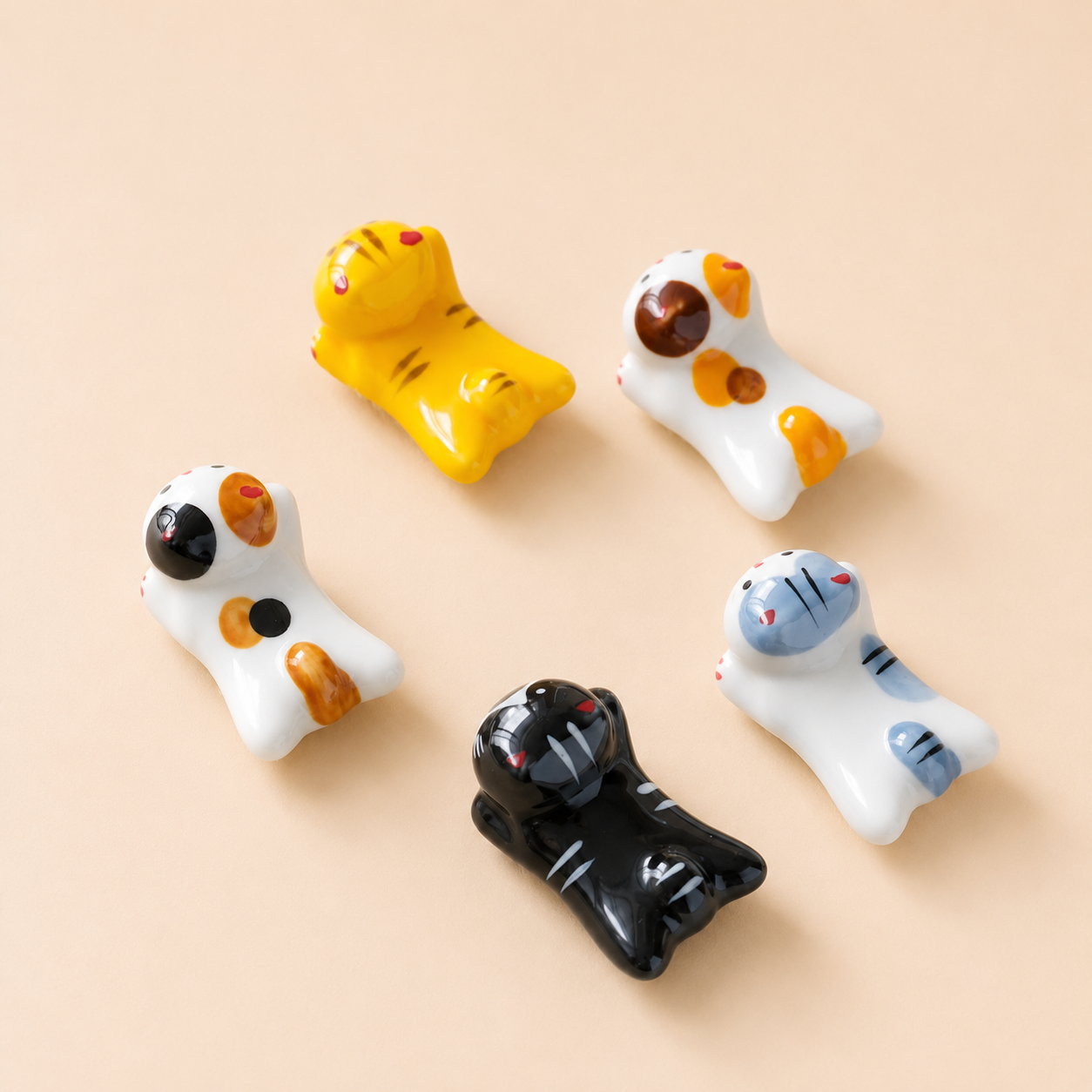 Cat Ceramic Chopstick Rest — 5 Styles | Kawaii Tableware