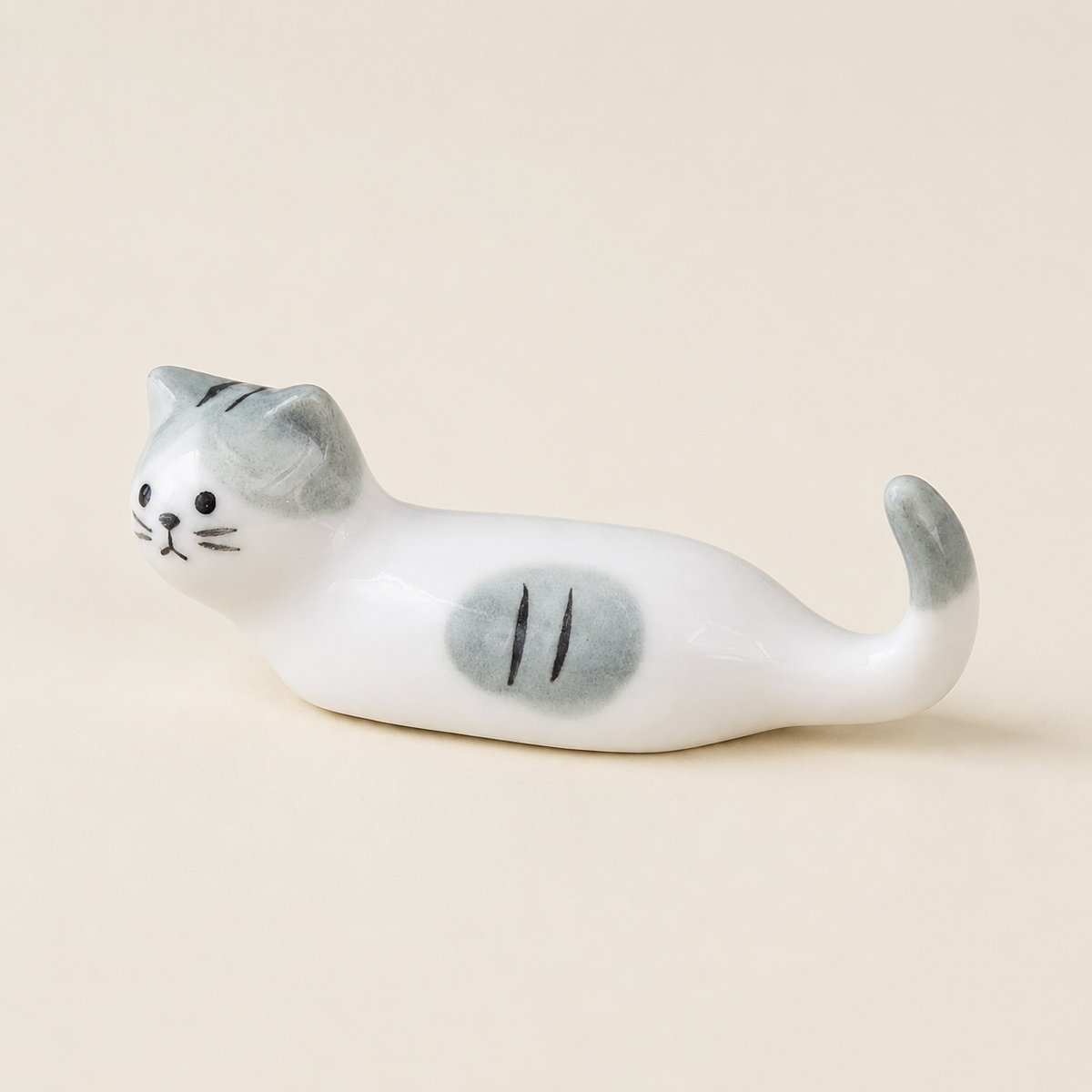 Cat Loaf Ceramic Chopstick Rest — 5 Colours | Kawaii Tableware