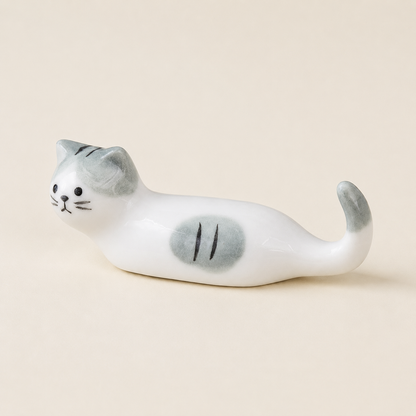 Cat Loaf Ceramic Chopstick Rest — 5 Colours | Kawaii Tableware