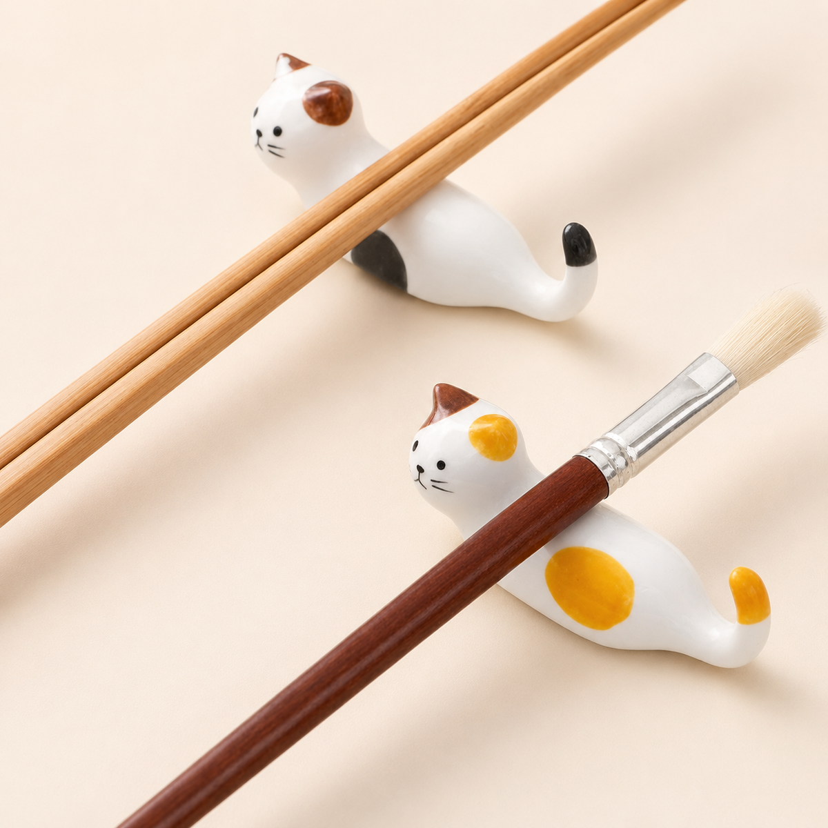 Cat Loaf Ceramic Chopstick Rest — 5 Colours | Kawaii Tableware