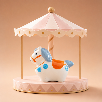 Horse Ceramic Chopstick Rest — Handmade White Pony Tableware