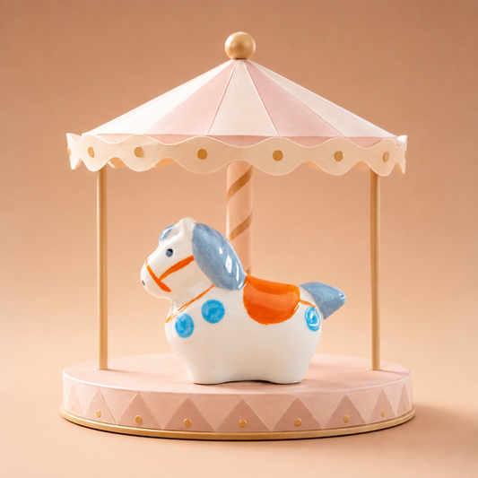 Horse Ceramic Chopstick Rest — Handmade White Pony Tableware