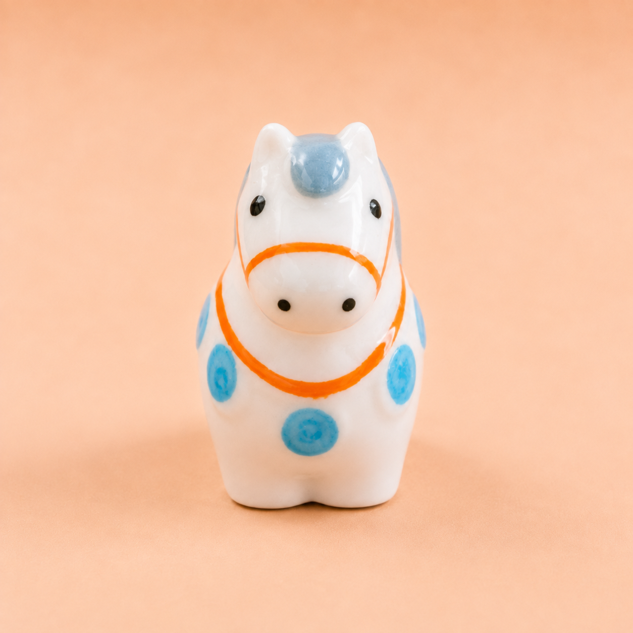 Horse Ceramic Chopstick Rest — Handmade White Pony Tableware