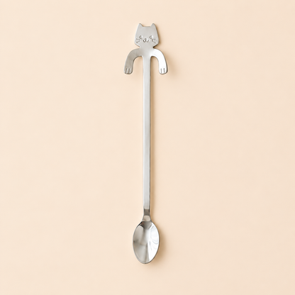 Cat Stainless Steel Coffee Spoon — Hanging Cup Edge Teaspoon