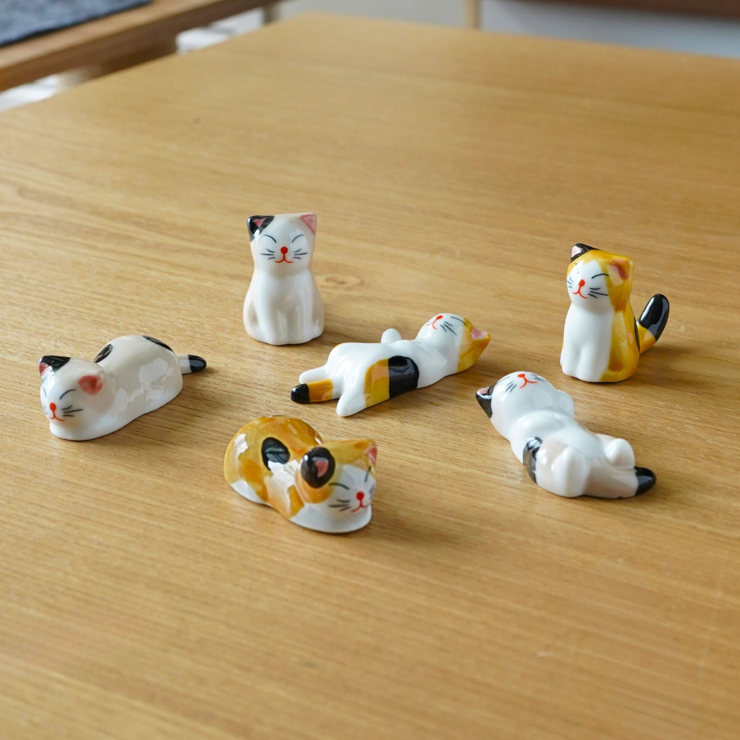 Cat Chopstick Rest 6 Poses | ORAORA HOME