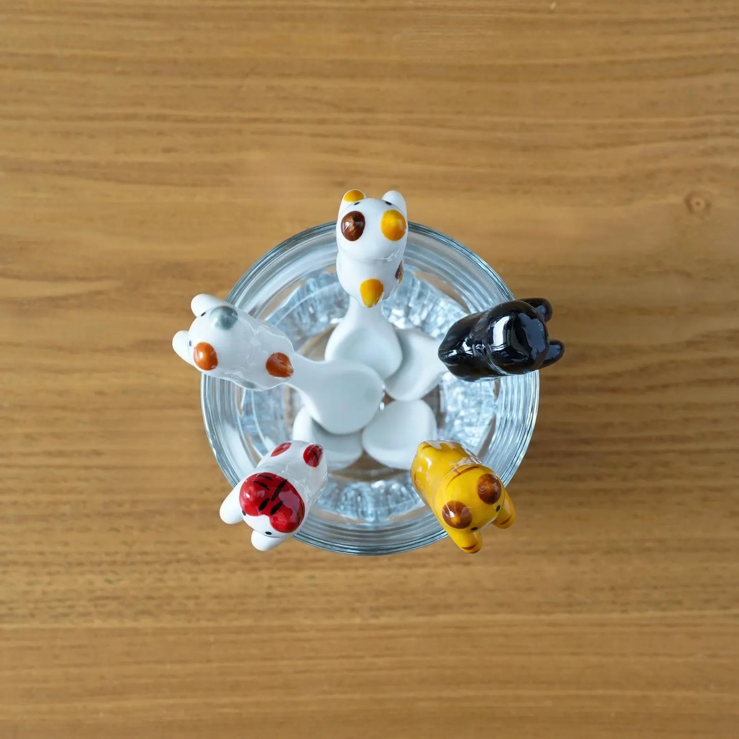 Cat Ceramic Coffee Spoon — ceramic cat hanging coffee teaspoon | ORAORA HOME