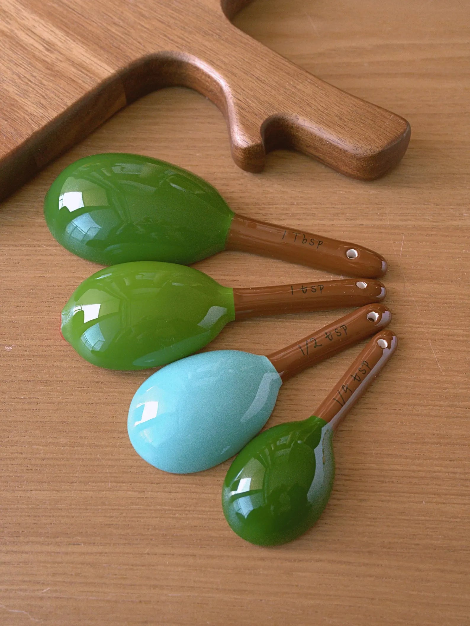 Cactus Spoons Green Blue Plain — kawaii ceramic gift | ORAORA HOME