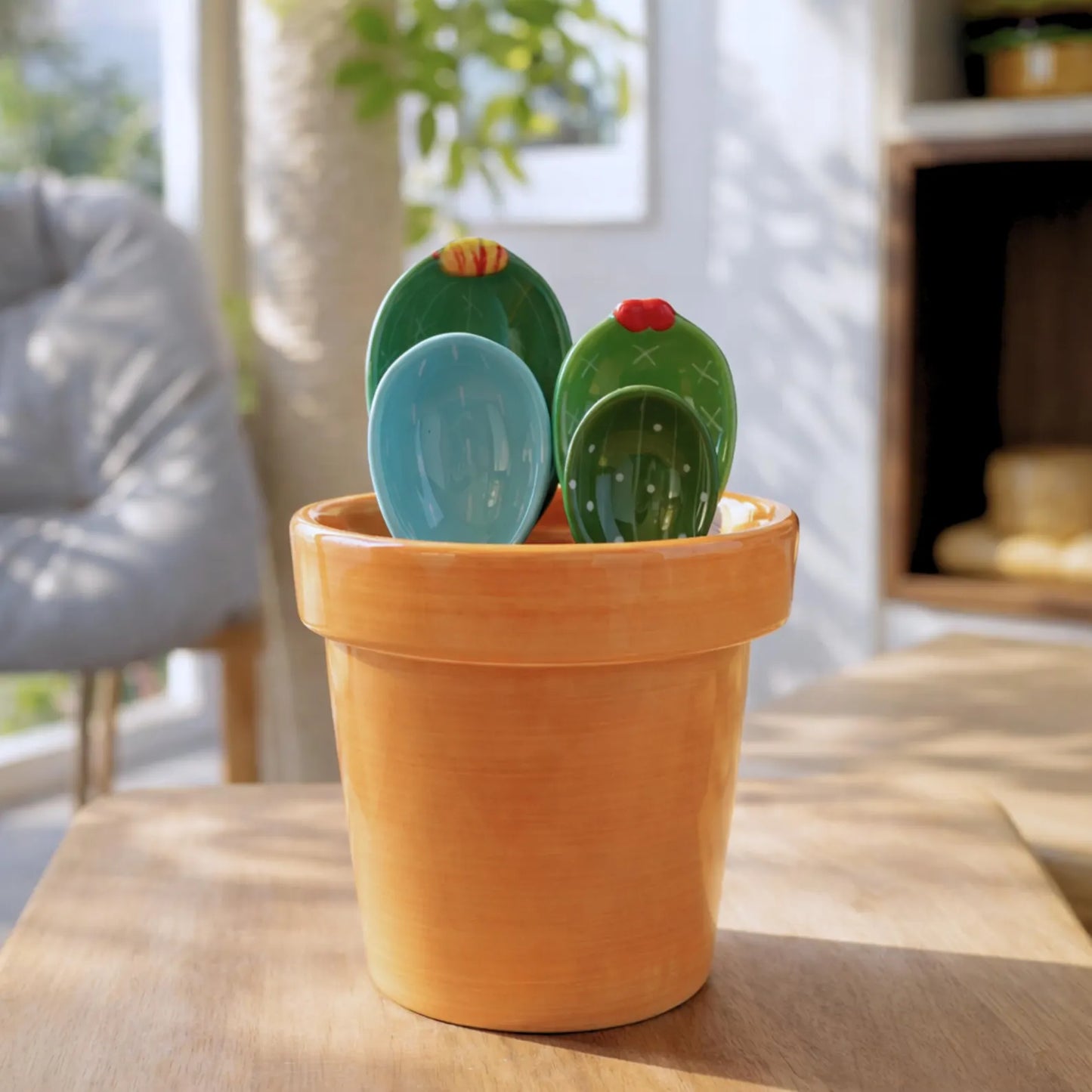 Cactus Spoons Green Blue Plain | ORAORA HOME