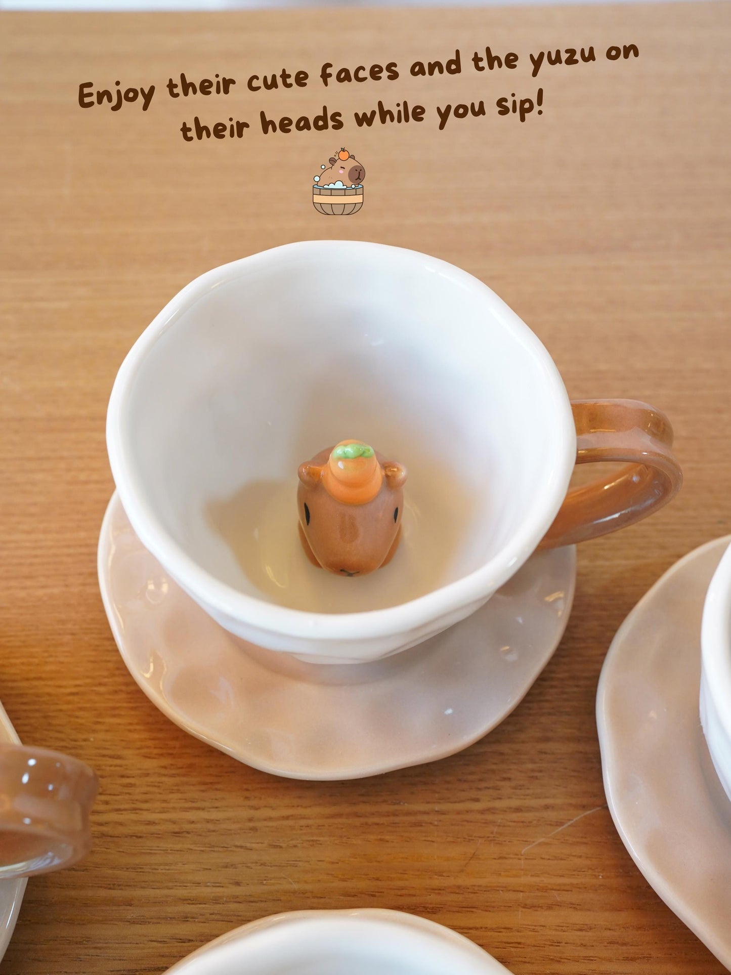 Capybara Cup Saucer Set — ships from Toronto | ORAORA HOME