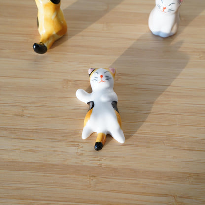Cat Chopstick Rest 6 Poses — Japanese kawaii design | ORAORA HOME