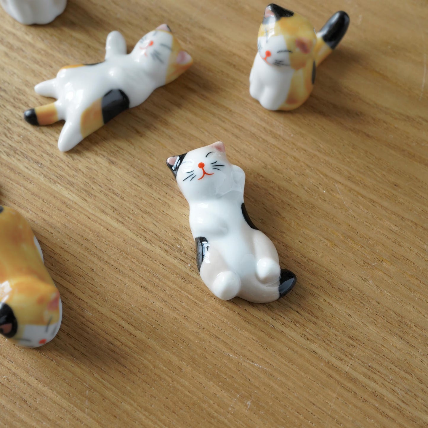 Cat Chopstick Rest 6 Poses — ceramic cat chopstick rest | ORAORA HOME