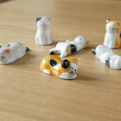 Cat Chopstick Rest 6 Poses — lifestyle photo | ORAORA HOME