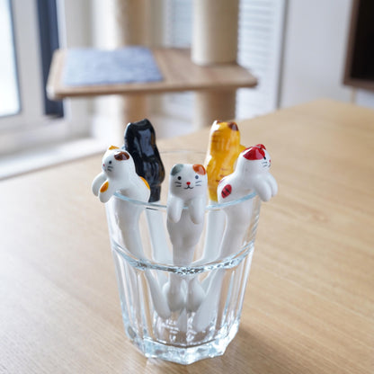 Cat Ceramic Coffee Spoon — coffee spoon gift | ORAORA HOME