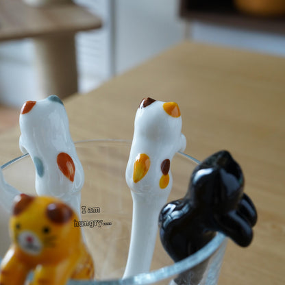 Cat Ceramic Coffee Spoon — ceramic tableware | ORAORA HOME