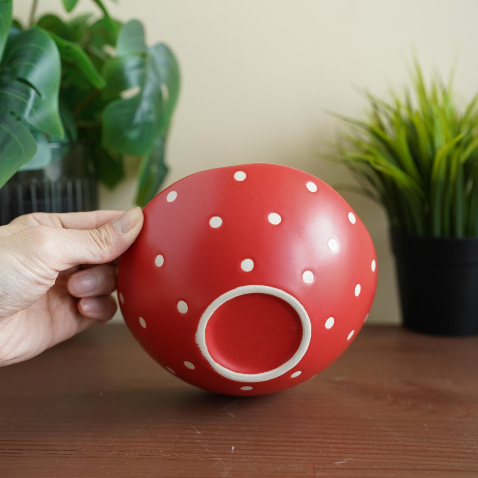 Mushroom Ceramic Large Bowl — handmade cottagecore ceramic bowl | ORAORA HOME