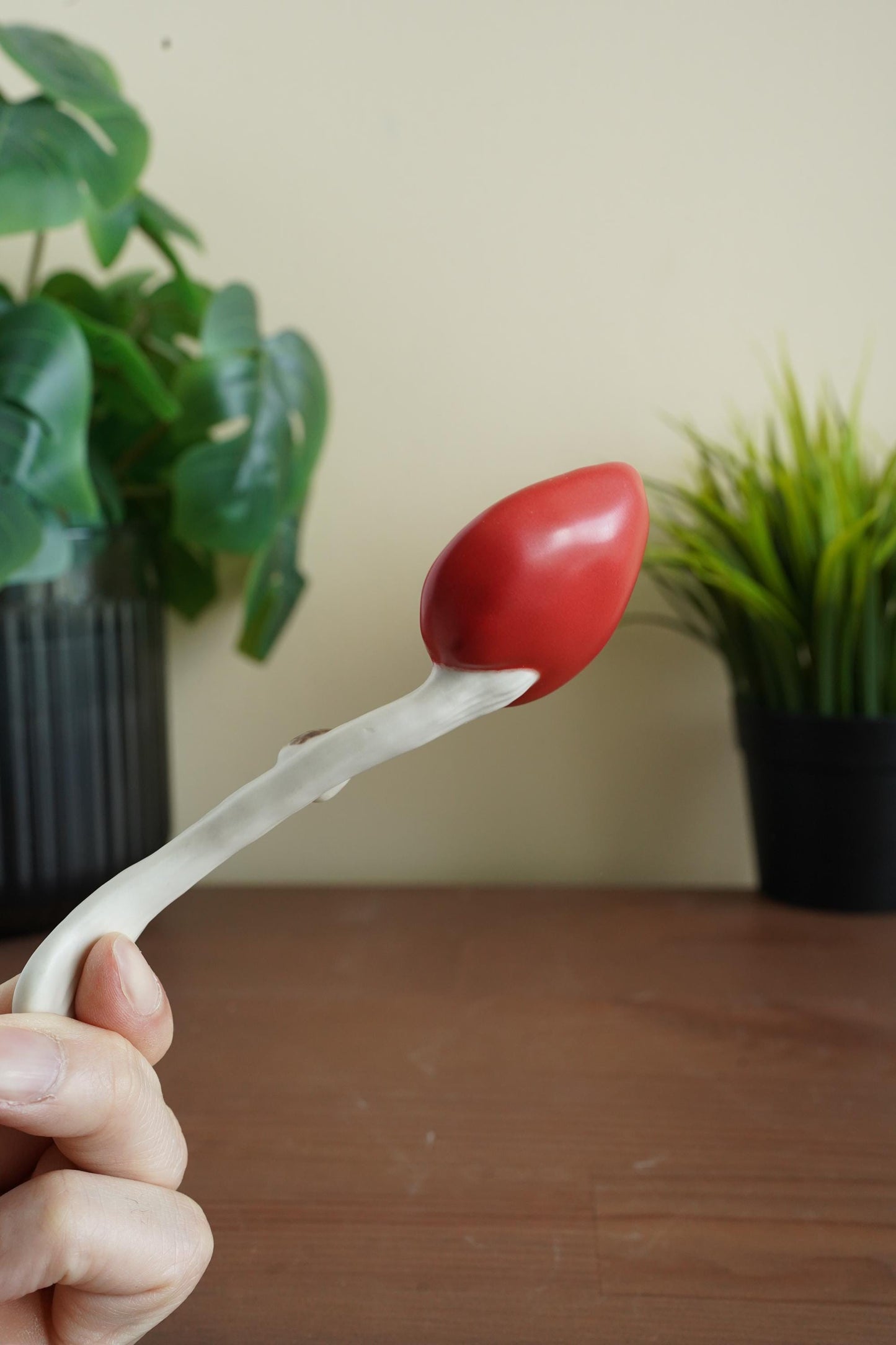 Mushroom Ceramic Spoon — detail view | ORAORA HOME