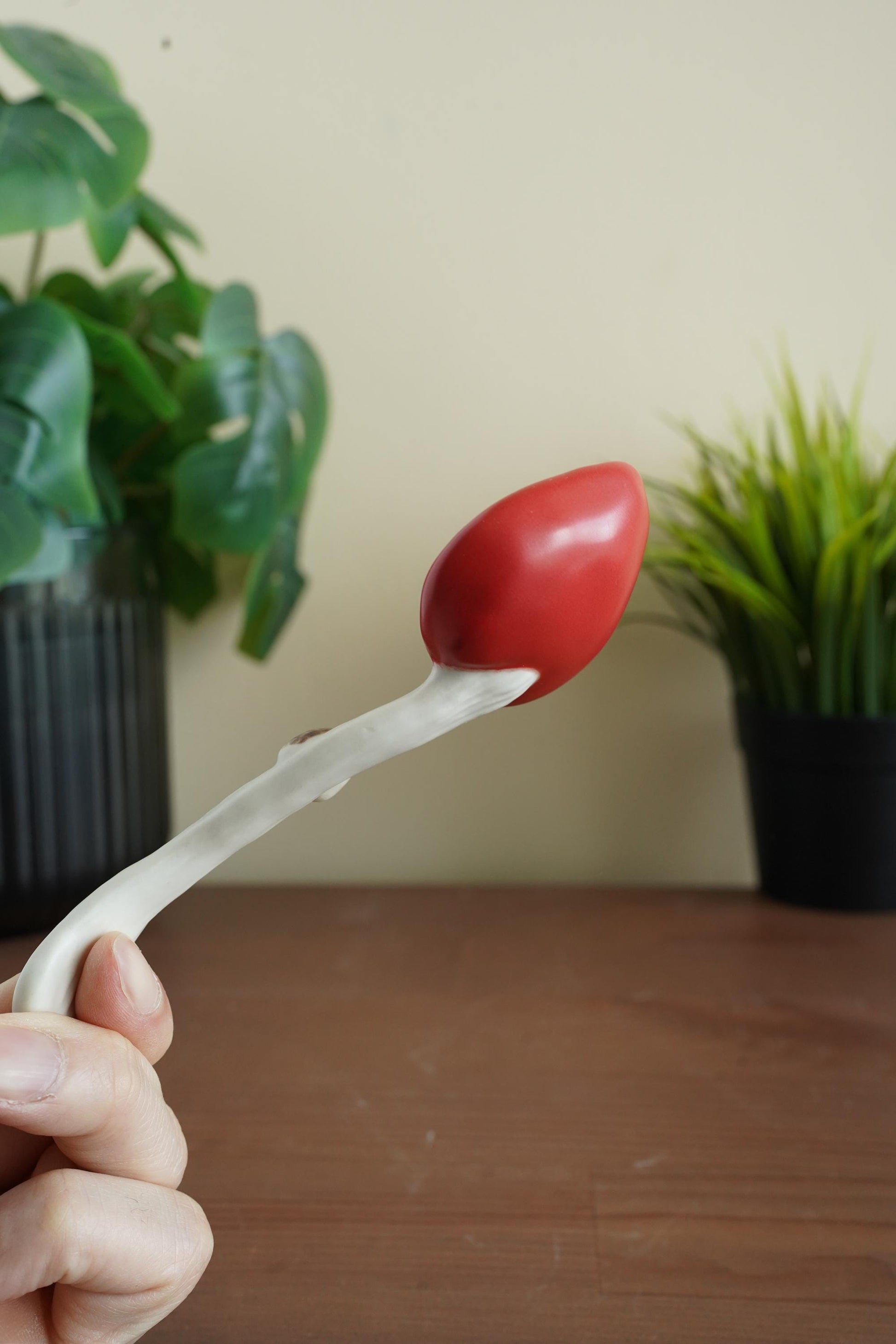 Mushroom Ceramic Spoon — detail view | ORAORA HOME