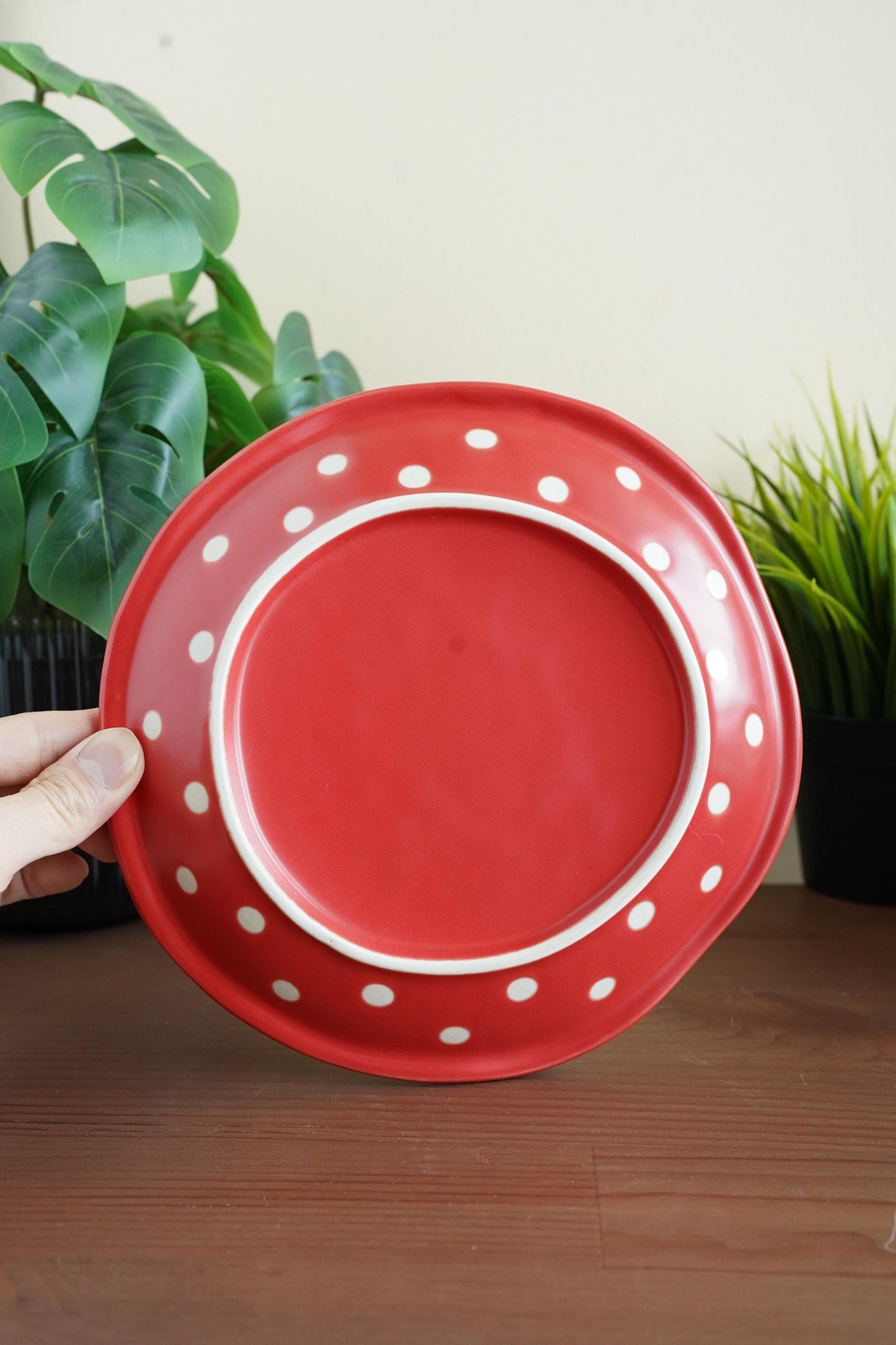 Handmade Ceramic Mushroom Plate: Whimsical Cottagecore Tableware