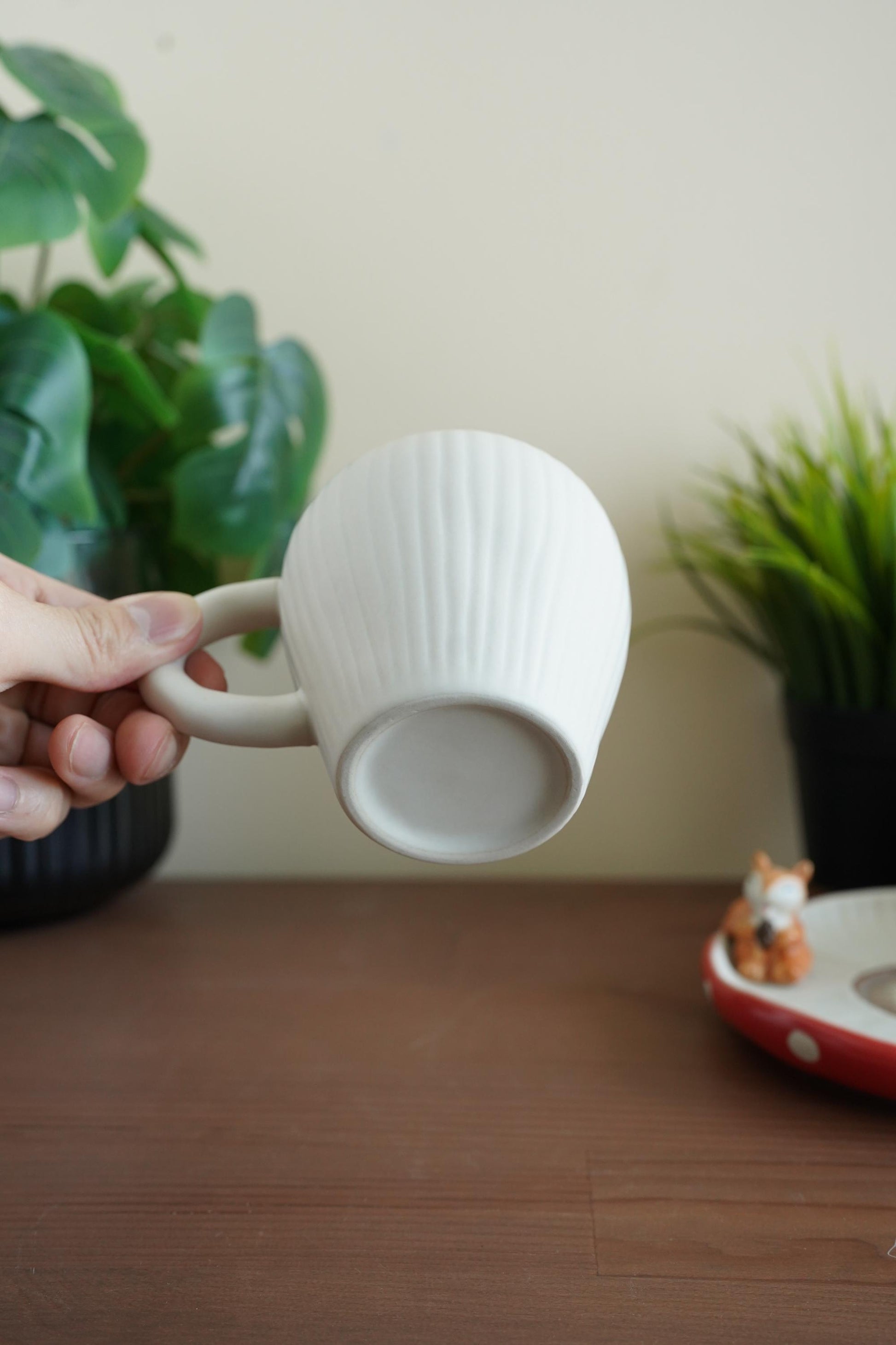 Mushroom Cup Squirrel Saucer — cottagecore cup saucer gift | ORAORA HOME