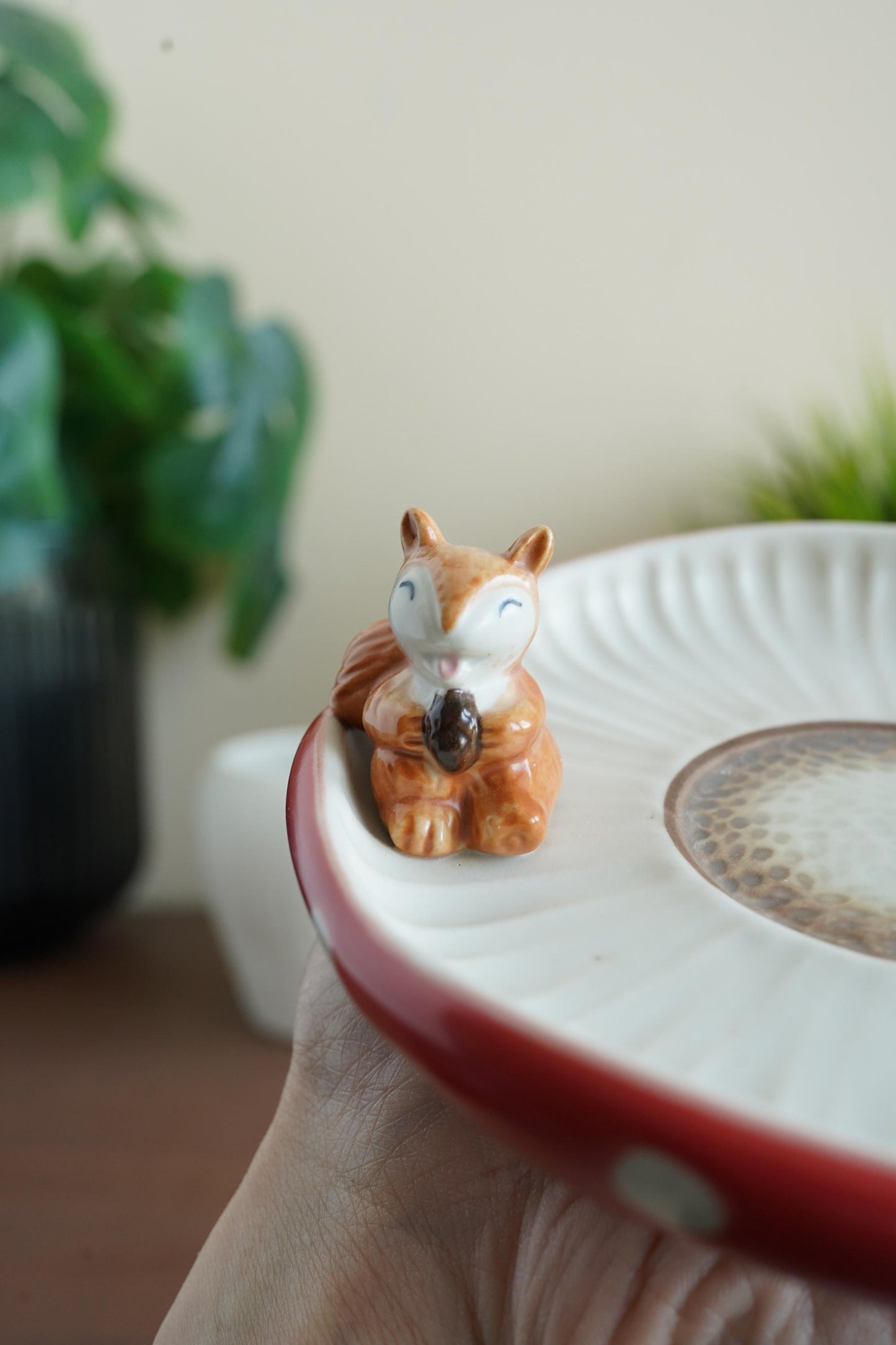 Mushroom Cup Squirrel Saucer — detail view | ORAORA HOME