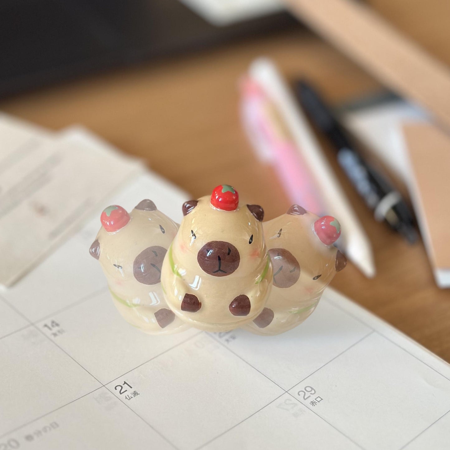 Capybara Desk Toy — ceramic capybara roly-poly figurine | ORAORA HOME