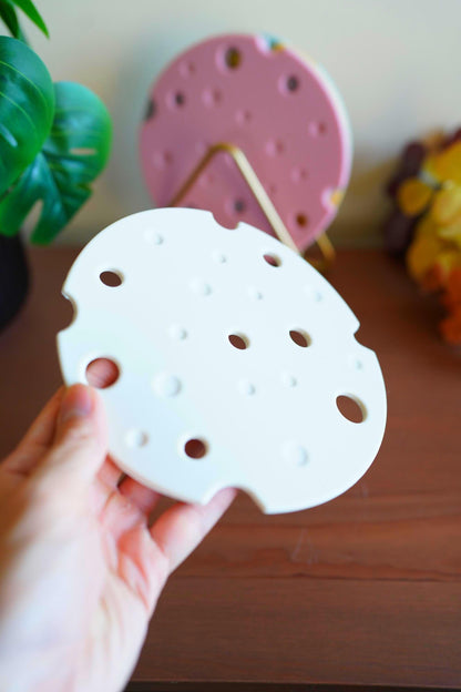 Cheese Silicone Trivet White — detail view | ORAORA HOME