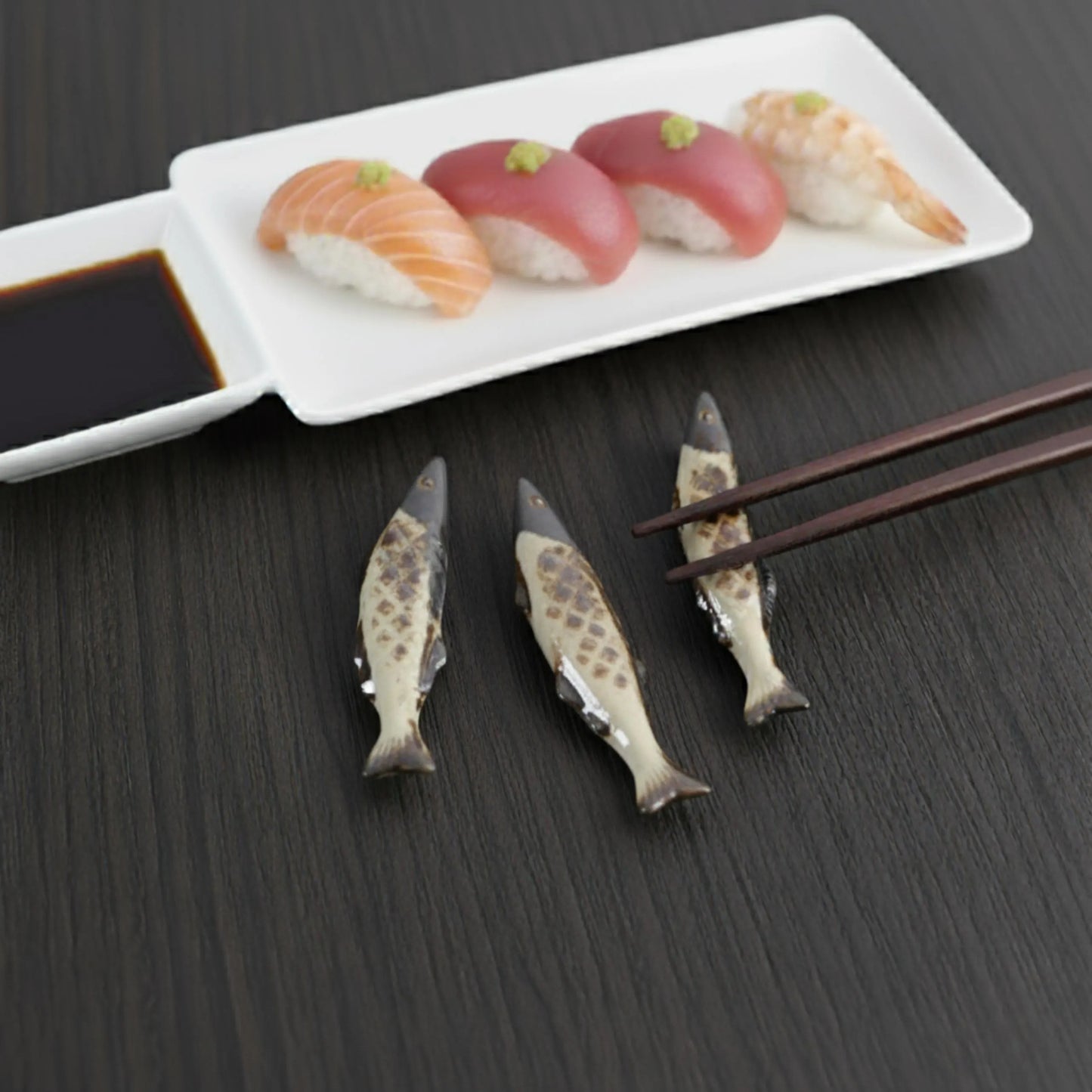 Fish Ceramic Chopstick Rests — ceramic fish utensil holder | ORAORA HOME