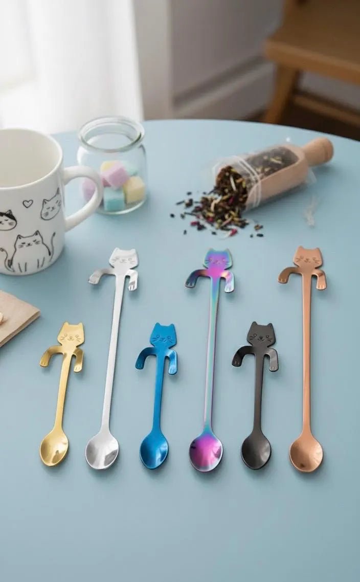 Cat Stainless Steel Coffee Spoon — stainless steel tableware | ORAORA HOME