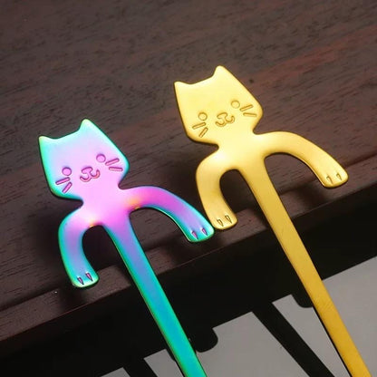 Cat Stainless Steel Coffee Spoon — coffee spoon gift | ORAORA HOME