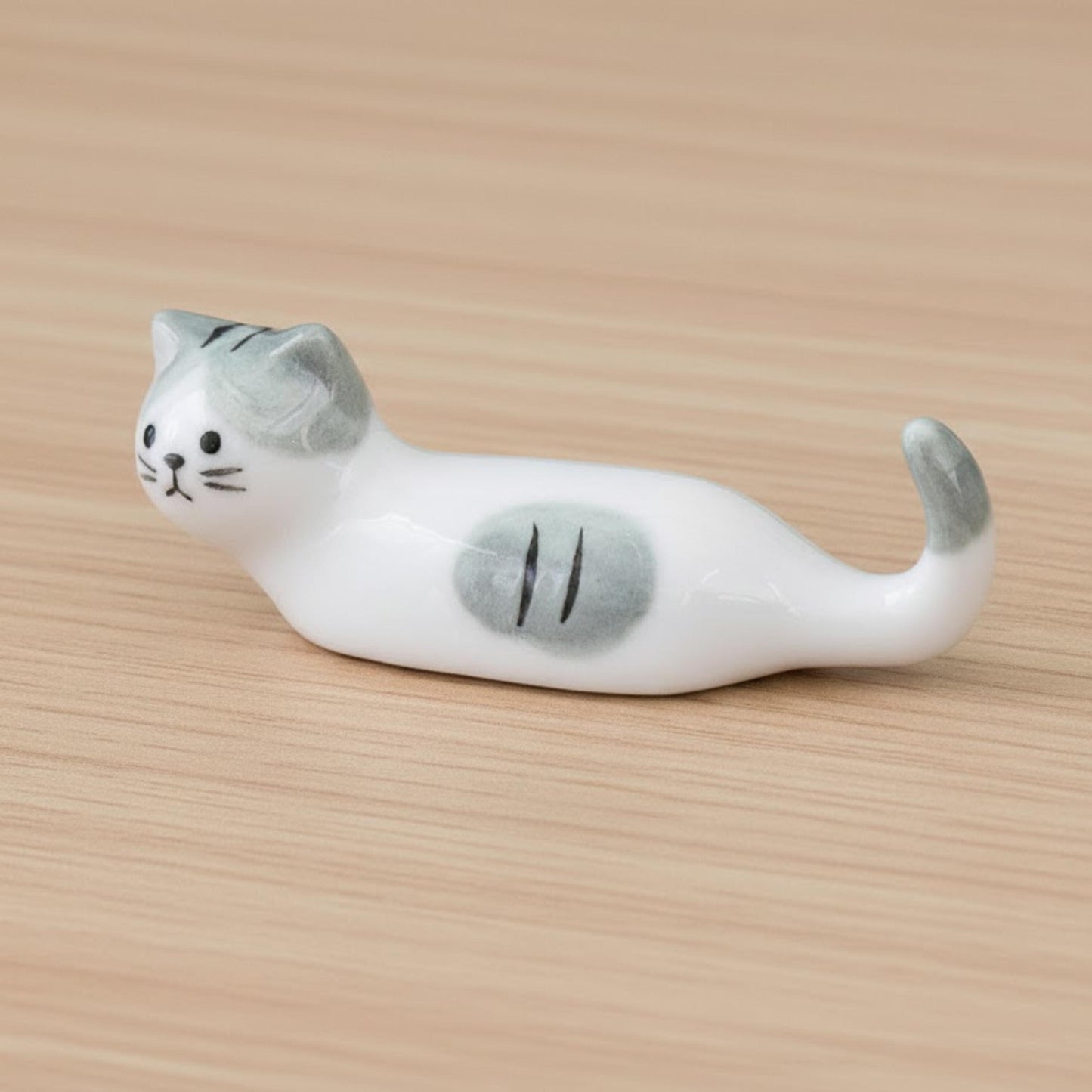 Cat Loaf Ceramic Chopstick Rest — lifestyle photo | ORAORA HOME
