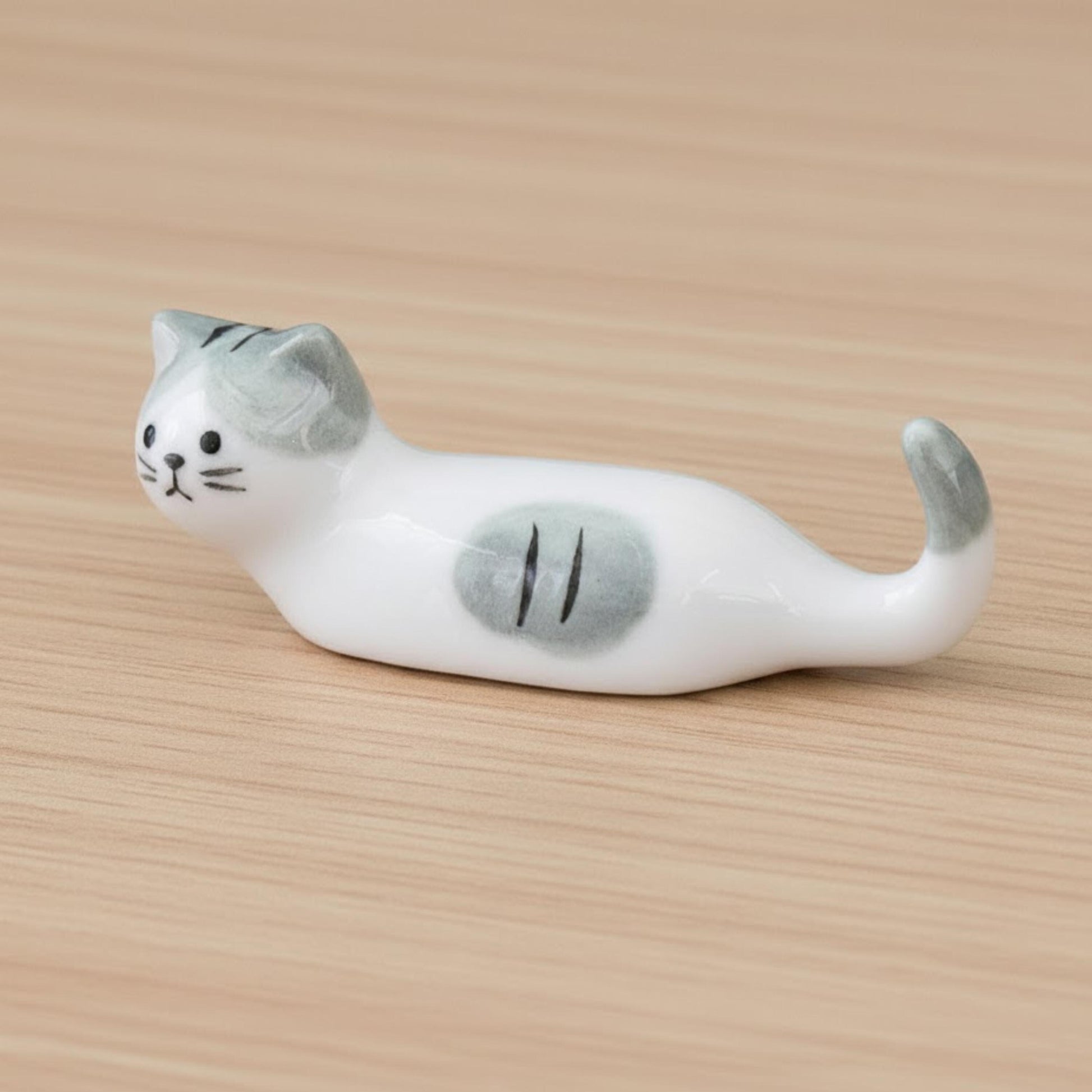 Cat Loaf Ceramic Chopstick Rest — lifestyle photo | ORAORA HOME