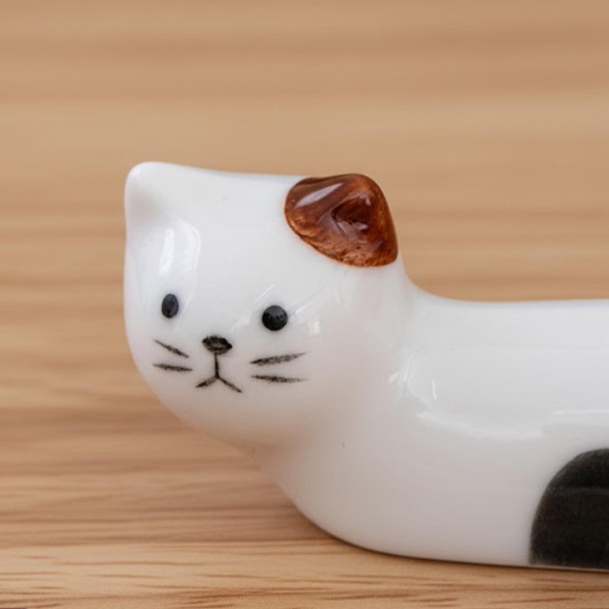 Cat Loaf Ceramic Chopstick Rest — ceramic cat loaf utensil rest | ORAORA HOME