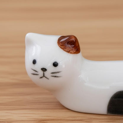 Cat Loaf Ceramic Chopstick Rest — ceramic cat loaf utensil rest | ORAORA HOME