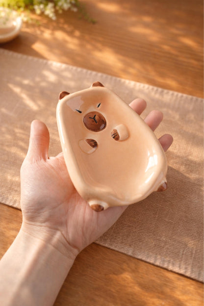 Capybara Soap Dish — kawaii ceramic gift | ORAORA HOME