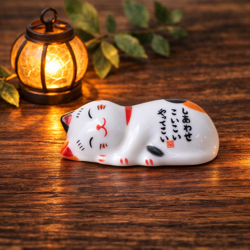 Lucky Cat Chopstick Rest — food-safe ceramic | ORAORA HOME
