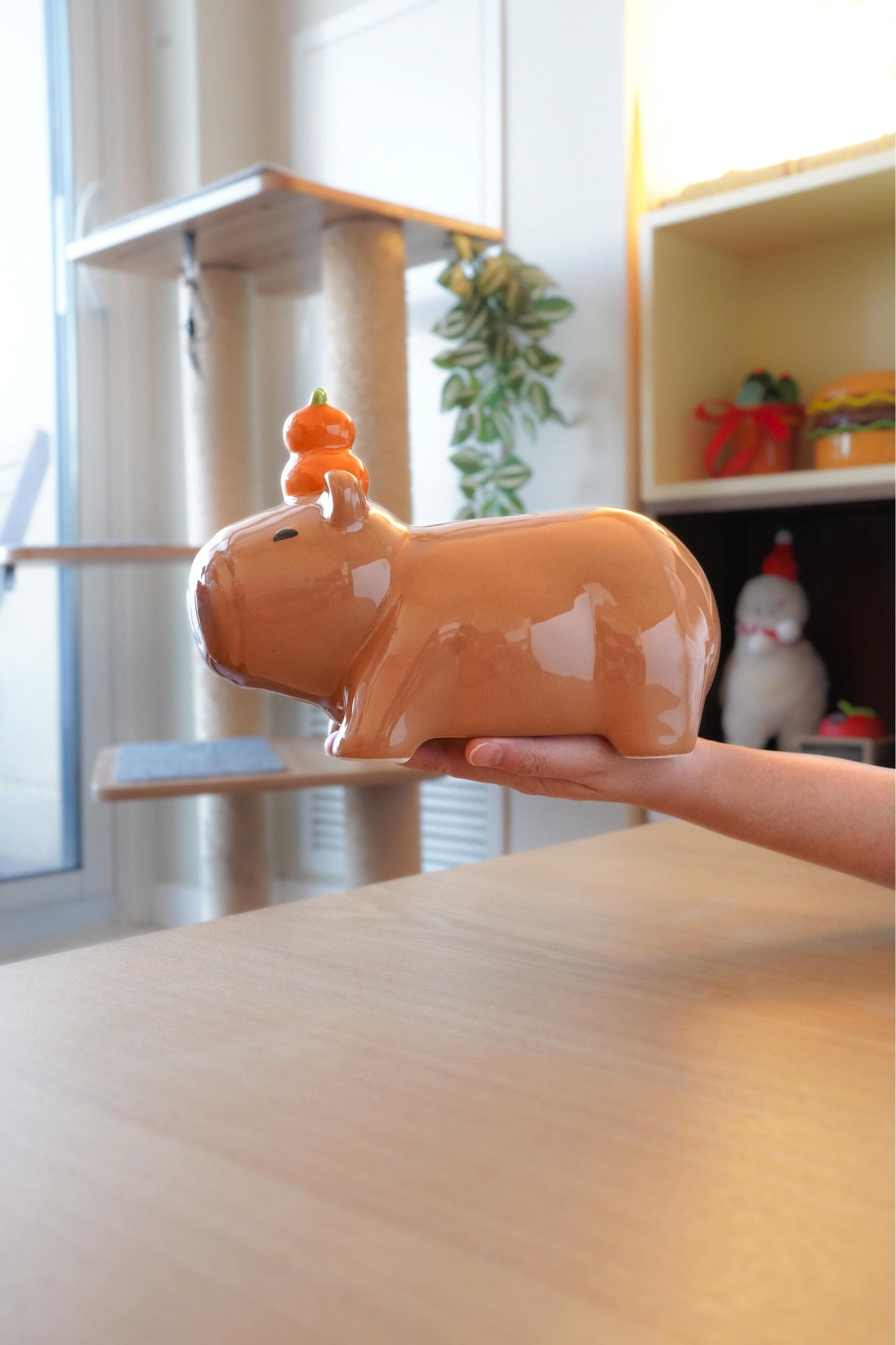 Capybara Tissue Box Cover — food-safe ceramic | ORAORA HOME