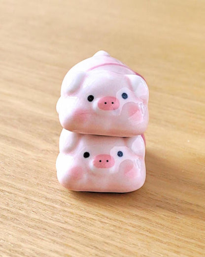 Pig Ceramic Chopstick Rest — ceramic pig kawaii chopstick rest | ORAORA HOME