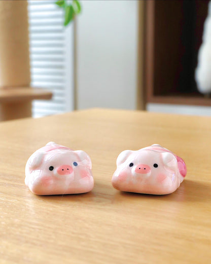 Pig Ceramic Chopstick Rest — kawaii ceramic gift | ORAORA HOME