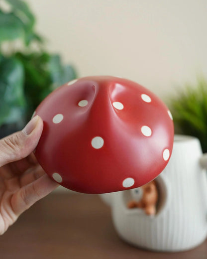 Mushroom Teapot with Squirrel — detail view | ORAORA HOME